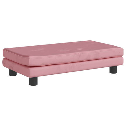 Hundbädd med förlängning rosa 100x50x30 cm sammet