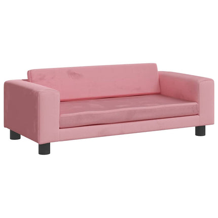 Hundbädd med förlängning rosa 100x50x30 cm sammet