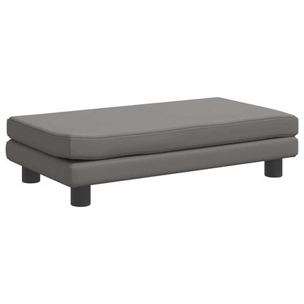 Hundbädd med förlängning grå 100x50x30 cm konstläder