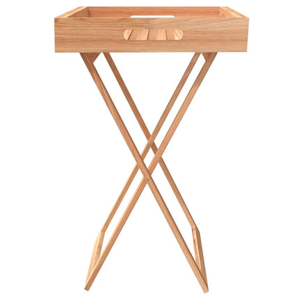 Hopfällbart brickbord 52x36x56,5 cm massivt valnötsträ