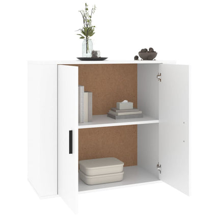 Skänk vit 80x33x70 cm konstruerat trä