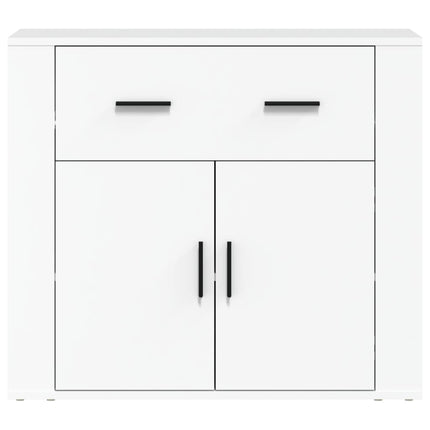 Skänk vit 80x33x70 cm konstruerat trä