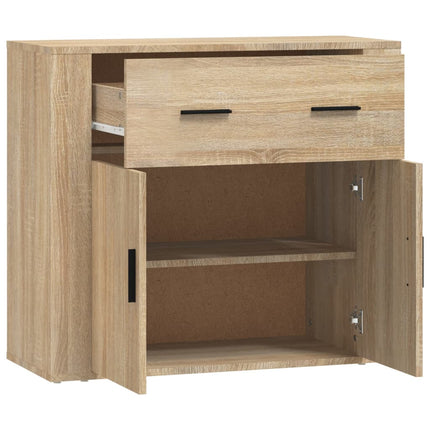 Skänk sonoma-ek 80x33x70 cm konstruerat trä