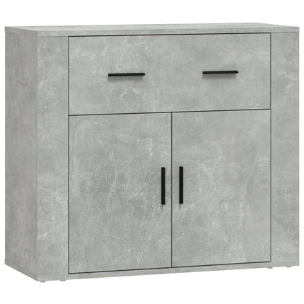 Skåp betonggrå 80x33x70 cm konstruerat trä
