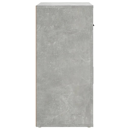 Skåp betonggrå 80x33x70 cm konstruerat trä