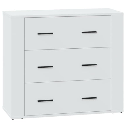 Skänk vit 80x33x70 cm konstruerat trä