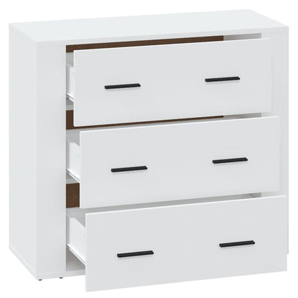 Skänk vit 80x33x70 cm konstruerat trä
