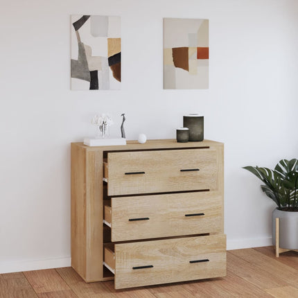 Skänk sonoma-ek 80x33x70 cm konstruerat trä