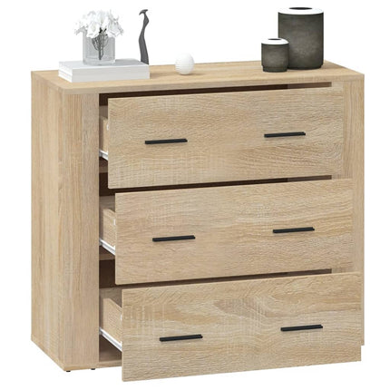 Skänk sonoma-ek 80x33x70 cm konstruerat trä