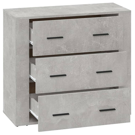 Skåp betonggrå 80x33x70 cm konstruerat trä