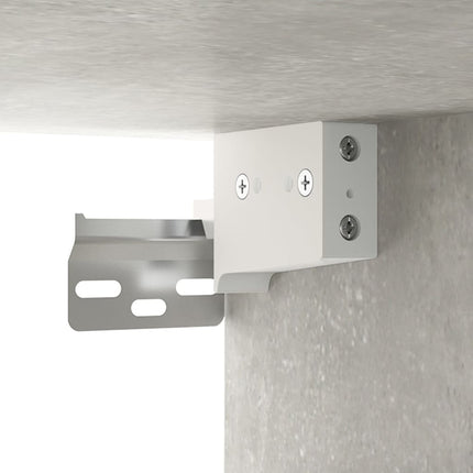 Skåp betonggrå 80x33x70 cm konstruerat trä