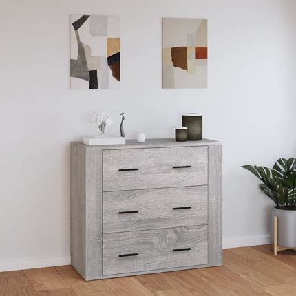 Skåp grå sonoma 80x33x70 cm konstruerat trä