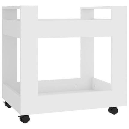 Skrivbordsvagn vit 60x45x60 cm konstruerat trä