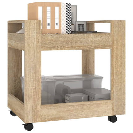 Skrivbordsvagn sonoma-ek 60x45x60 cm konstruerat trä