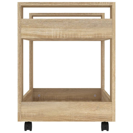 Skrivbordsvagn sonoma-ek 60x45x60 cm konstruerat trä