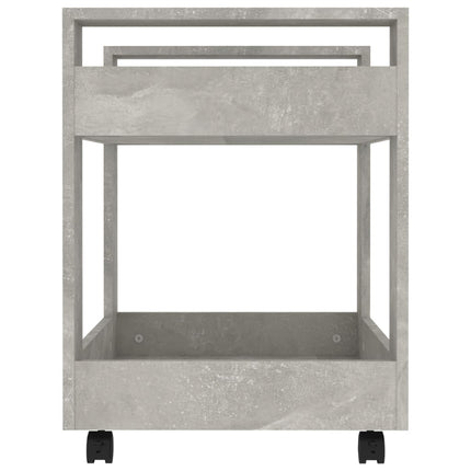 Skrivbordsvagn betonggrå 60x45x60 cm konstruerat trä
