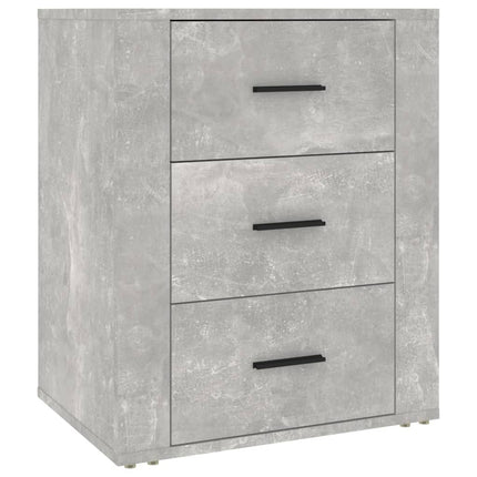 Sängbord betonggrå 50x36x60 cm konstruerat trä