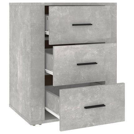 Sängbord betonggrå 50x36x60 cm konstruerat trä