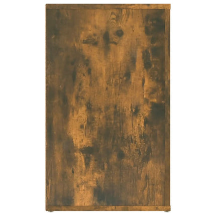 Sängbord rökfärgad ek 50x36x60 cm konstruerat trä