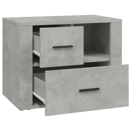 Sängbord betonggrå 60x36x45 cm konstruerat trä