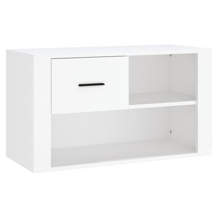 Skoskåp vit 80x35x45cm konstruerat trä