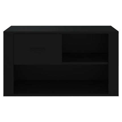Skoskåp svart 80x35x45 cm konstruerat trä
