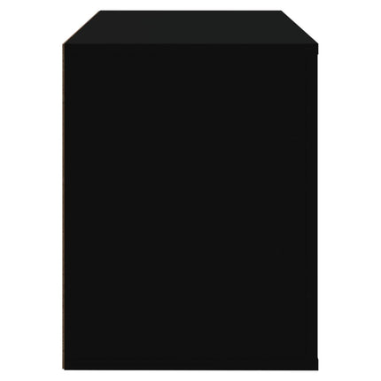 Skoskåp svart 80x35x45 cm konstruerat trä