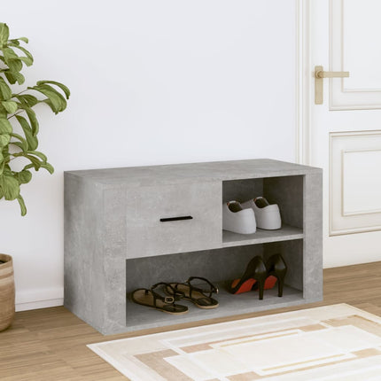 Skoskåp betonggrå 80x35x45 cm konstruerat trä