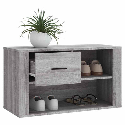 Skoskåp grå sonoma 80x35x45 cm konstruerat trä