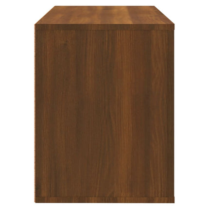 Skoskåp brun ek 80x35x45 cm konstruerat trä