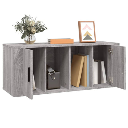TV-bänk grå sonoma 100x35x40 cm konstruerat trä