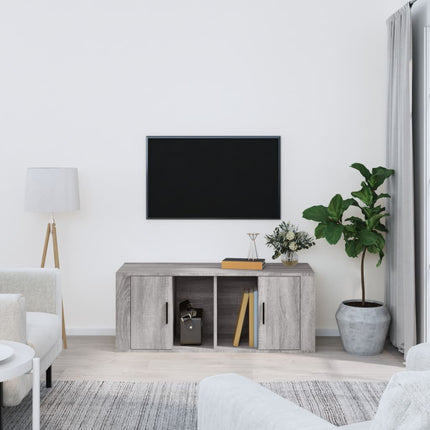 TV-bänk grå sonoma 100x35x40 cm konstruerat trä
