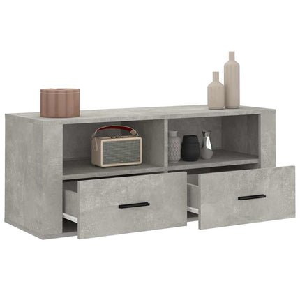 Tv-bänk betonggrå 100x35x40 cm konstruerat trä