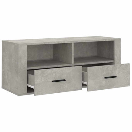 Tv-bänk betonggrå 100x35x40 cm konstruerat trä