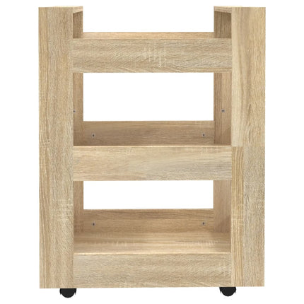 Köksvagn sonoma-ek 60x45x80 cm konstruerat trä