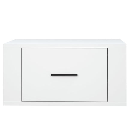 Väggmonterade sängbord 2 st vit 50x36x25 cm