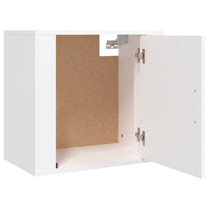 Väggmonterade sängbord 2 st vit 50x30x47 cm