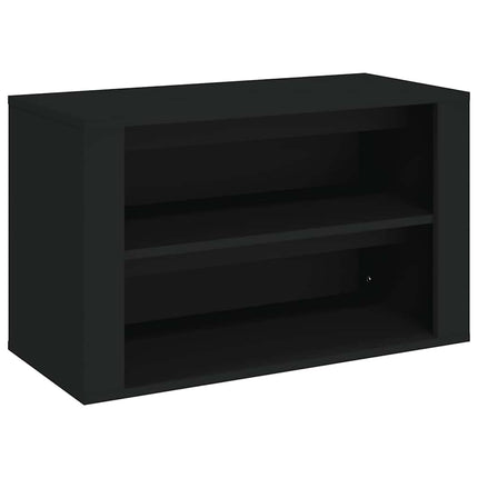 Skohylla svart 75x35x45 cm konstruerat trä