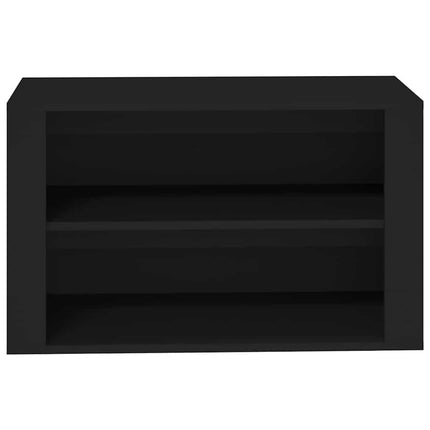 Skohylla svart 75x35x45 cm konstruerat trä