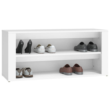 Skohylla vit 100x35x45 cm konstruerat trä