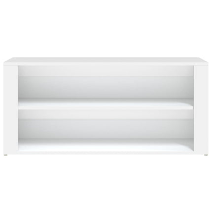 Skohylla vit 100x35x45 cm konstruerat trä