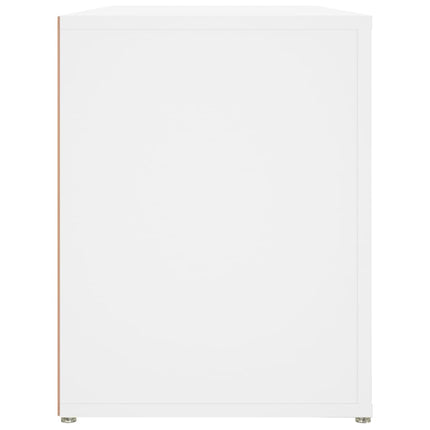 Skohylla vit 100x35x45 cm konstruerat trä