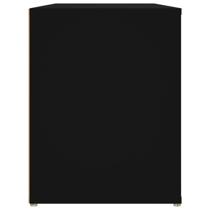 Skohylla svart 100x35x45 cm konstruerat trä