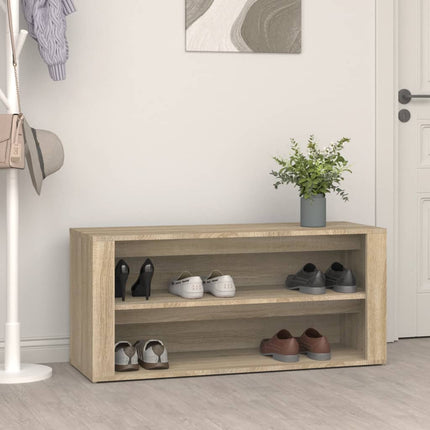 Skohylla sonoma-ek 100x35x45 cm konstruerat trä
