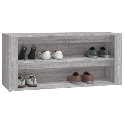 Skohylla grå Sonoma 100x35x45 cm konstruerat trä