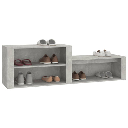 Skoskåp betonggrå 150x35x45 cm konstruerat trä