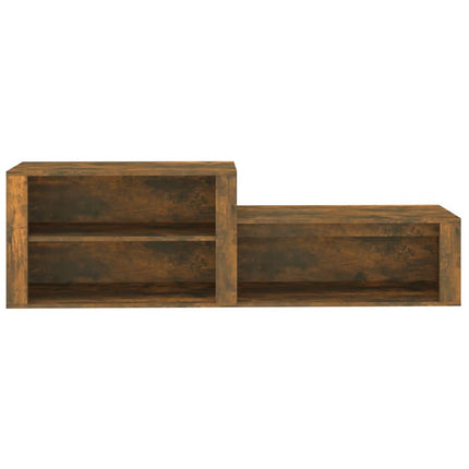 Skoställ rökfärgad ek 150x35x45 cm konstruerat trä