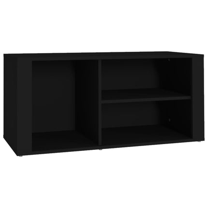Skoskåp svart 100x35x45cm konstruerat trä