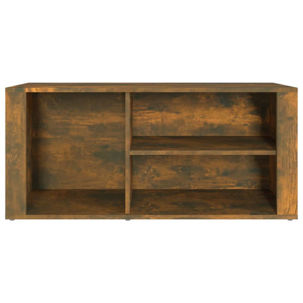 Skoställ rökfärgad ek 100x35x45 cm konstruerat trä