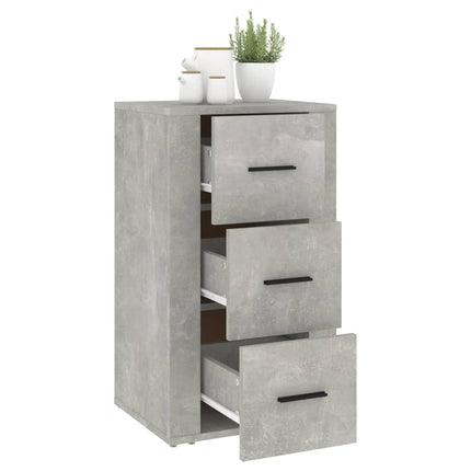 Skåp betonggrå 40x33x70 cm konstruerat trä